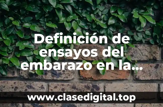 Definición de ensayos del embarazo en la adolescencia