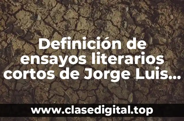 Definición de ensayos literarios cortos de Jorge Luis Borges