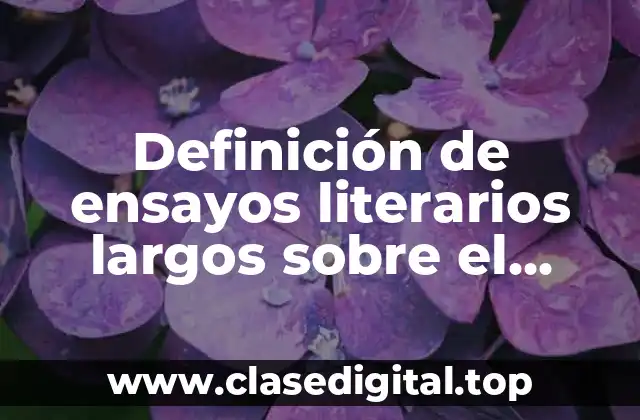Definición de ensayos literarios largos sobre el bullying