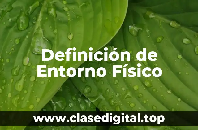 Definición de Entorno Físico
