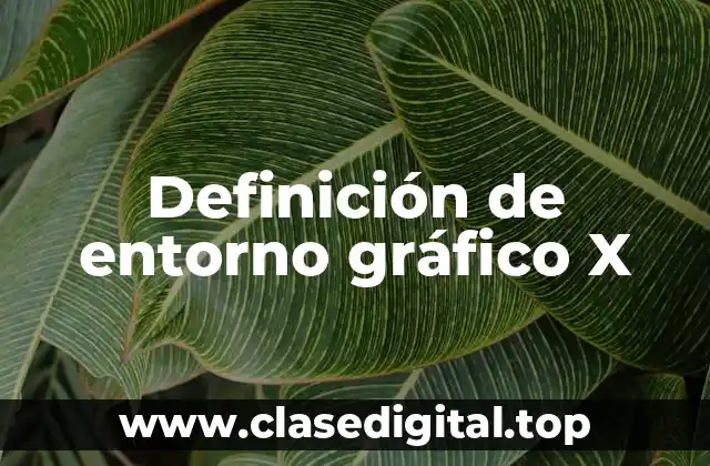 Definición de entorno gráfico X