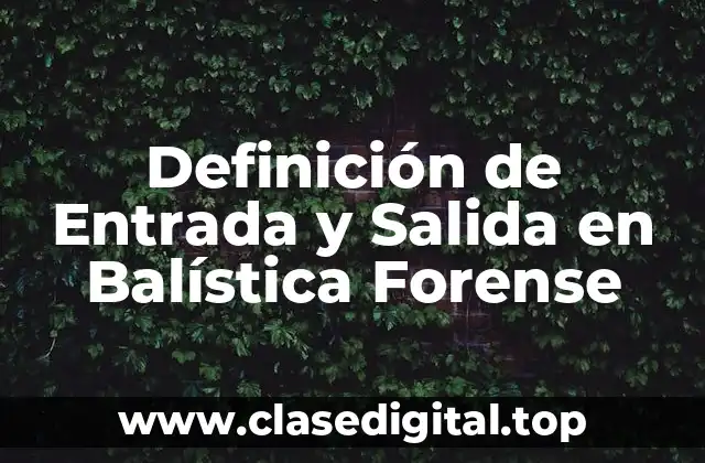 Definición Técnica de Entrada y Salida en Balística Forense