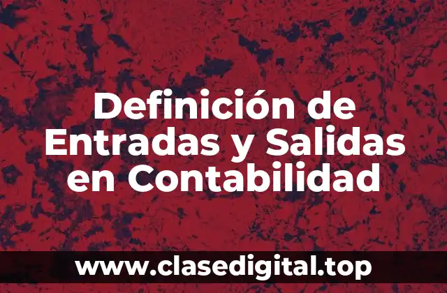 Definición de Entradas y Salidas en Contabilidad