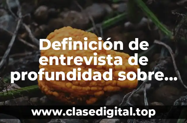 Definición de entrevista de profundidad sobre los cambios de rol