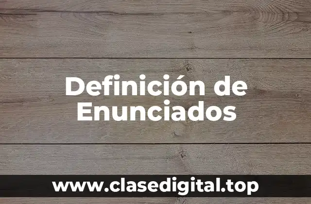 Definición de Enunciados