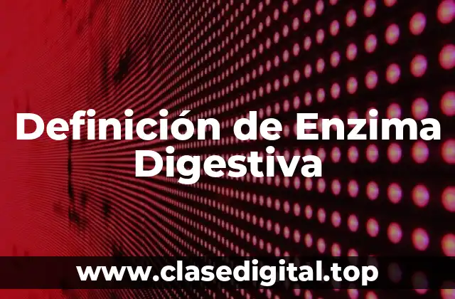 Definición de Enzima Digestiva
