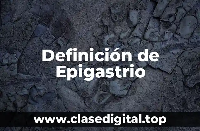 Definición de Epigastrio