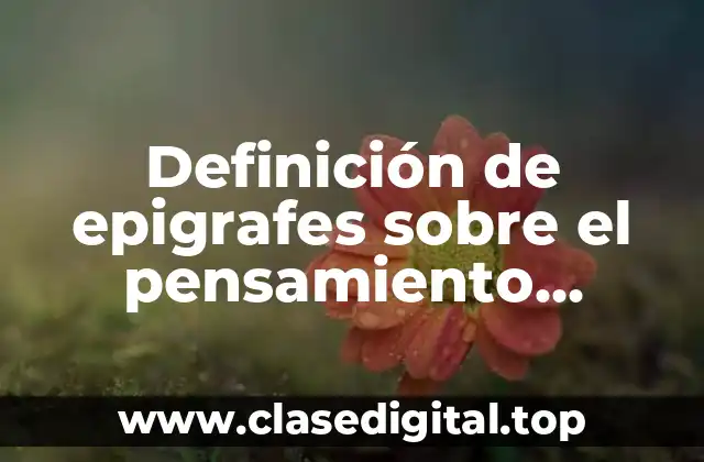 Ejemplos de epigrafes sobre el pensamiento matemático en primaria