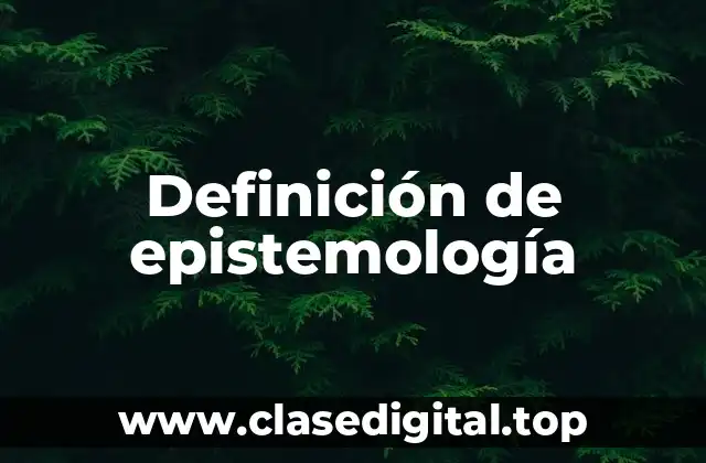 Definición técnica de epistemología