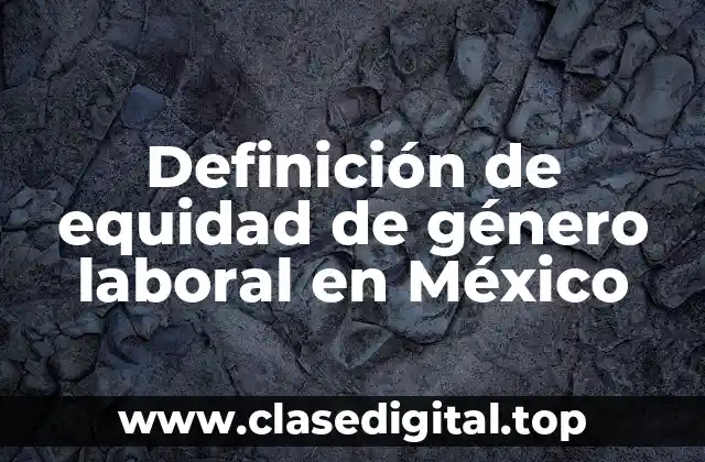 Definición de equidad de género laboral en México