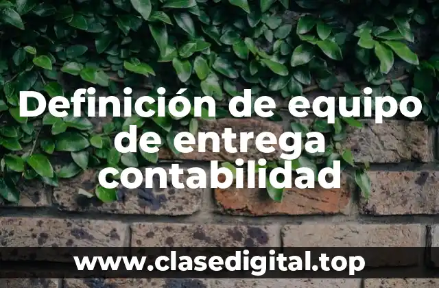 Definición de equipo de entrega contabilidad