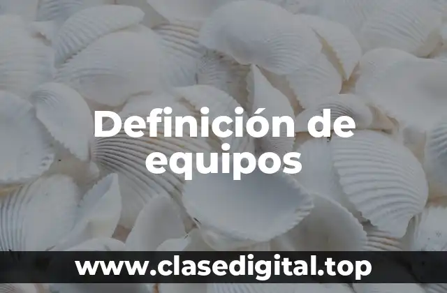 Definición de equipos