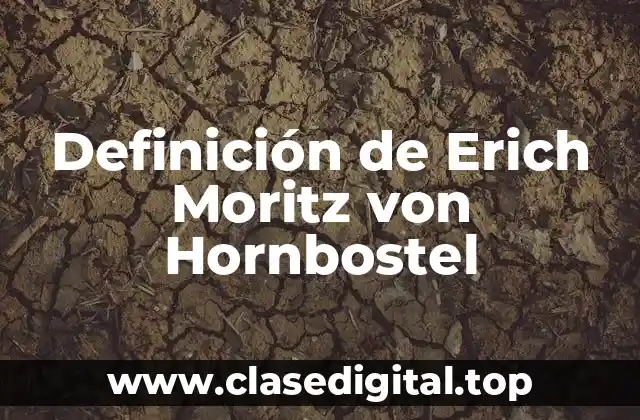 Definición de Erich Moritz von Hornbostel