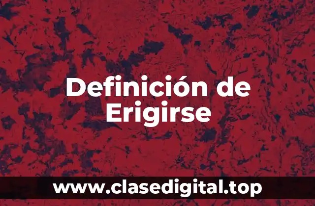 Definición de Erigirse
