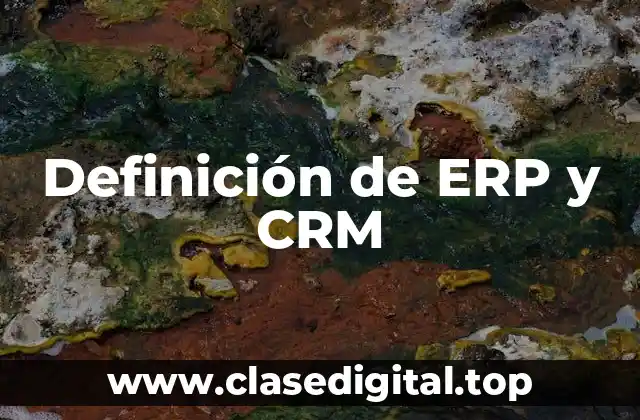 Definición de ERP y CRM