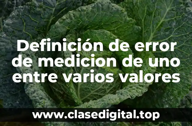 Definición de error de medicion de uno entre varios valores