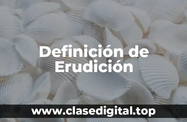 Definición de Erudición