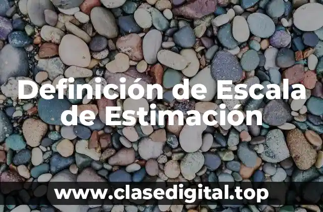 Definición de Escala de Estimación