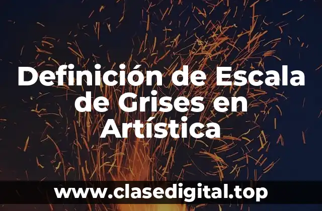 Definición de Escala de Grises en Artística
