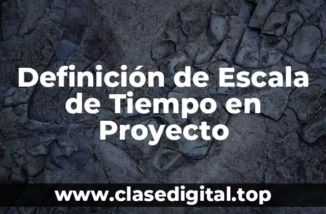 Definición de Escala de Tiempo en Proyecto