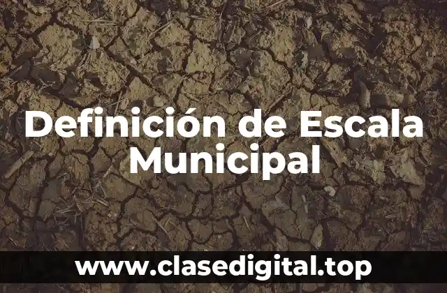 Definición de Escala Municipal