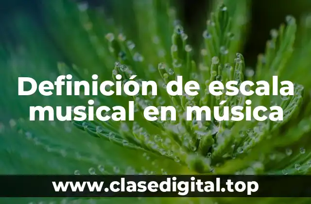 Definición de escala musical en música