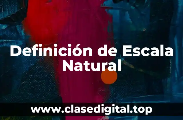 Definición técnica de Escala Natural