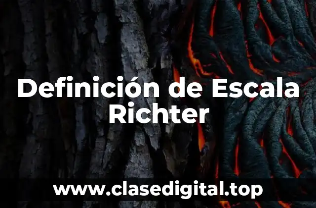 Definición de Escala Richter