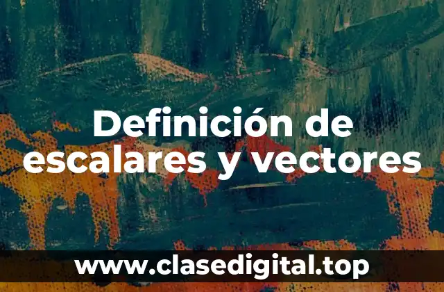 Definición de escalares y vectores