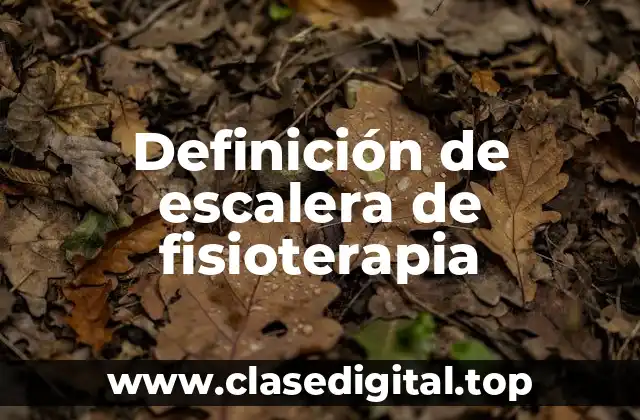 Definición de escalera de fisioterapia