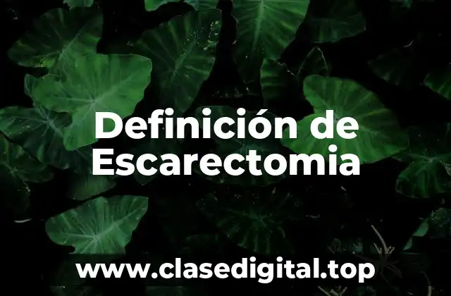 Definición de Escarectomia