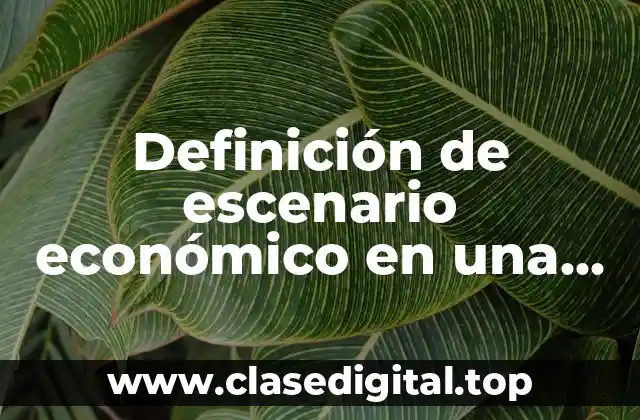 Definición de escenario económico en una empresa