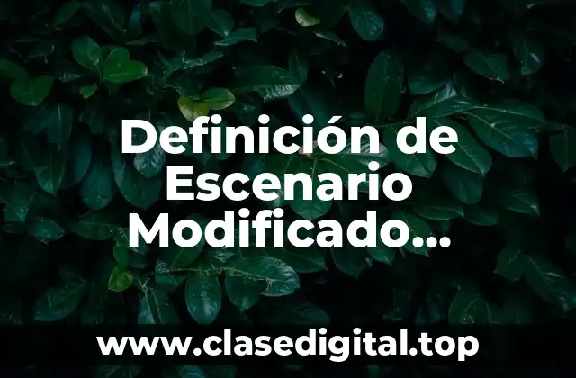 Definición de Escenario Modificado Desarrollo Sustentable