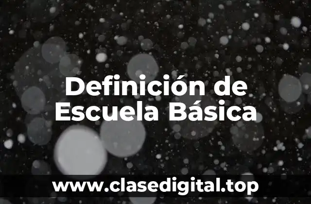 Definición de Escuela Básica