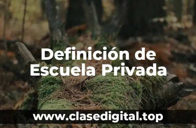 Definición de Escuela Privada