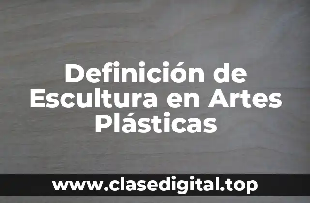 Definición de Escultura en Artes Plásticas