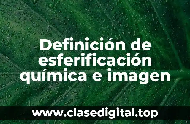 Definición de esferificación química e imagen