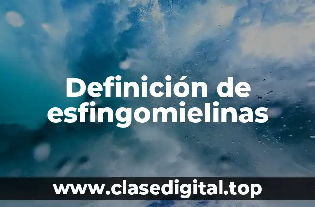 Definición de esfingomielinas