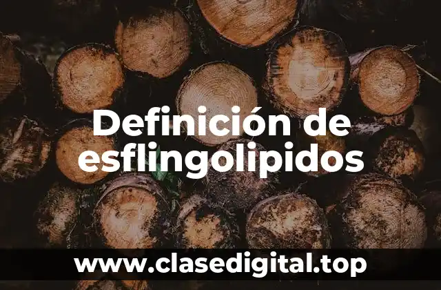 Definición de esflingolipidos