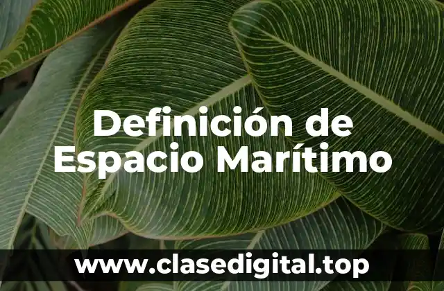 Definición técnica de Espacio Marítimo