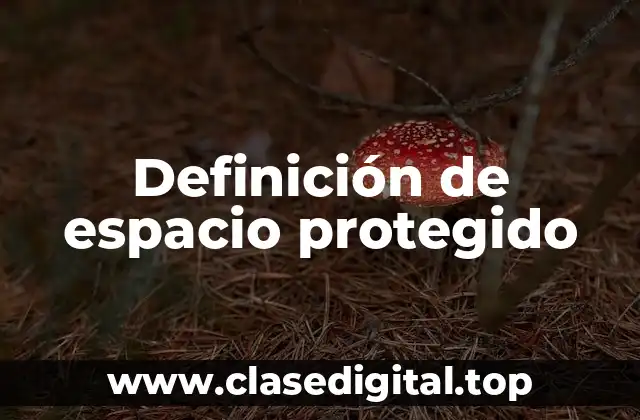 Definición de espacio protegido