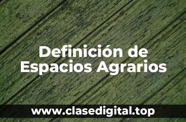 Definición de Espacios Agrarios