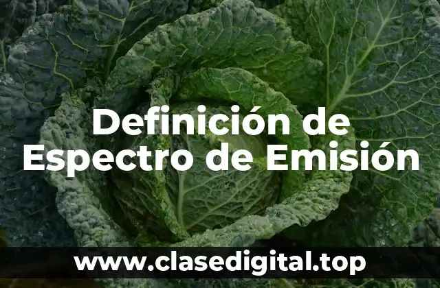 Definición de Espectro de Emisión