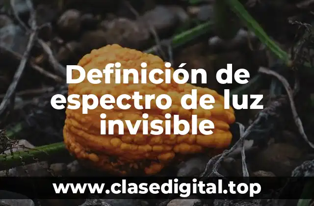 Definición de espectro de luz invisible