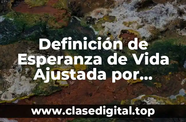 Definición de Esperanza de Vida Ajustada por Discapacidad