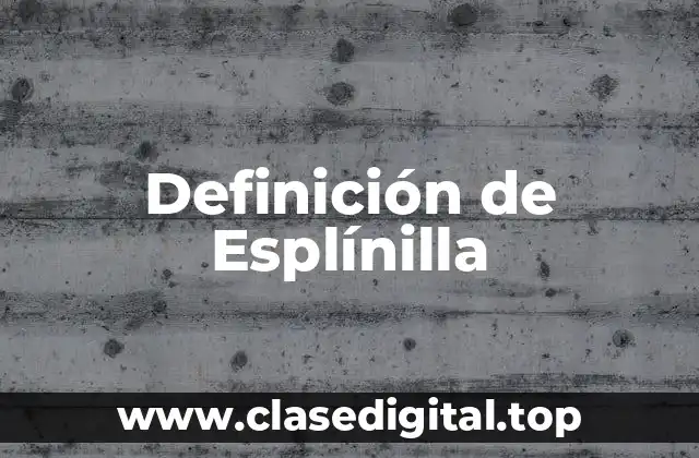 Definición de Esplínilla