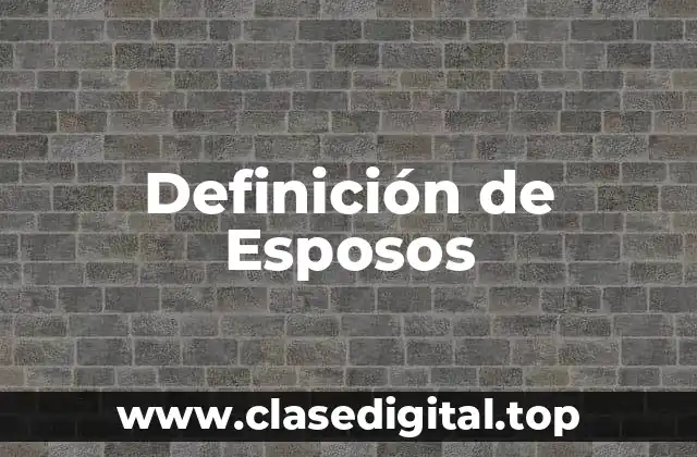 Definición técnica de esposo