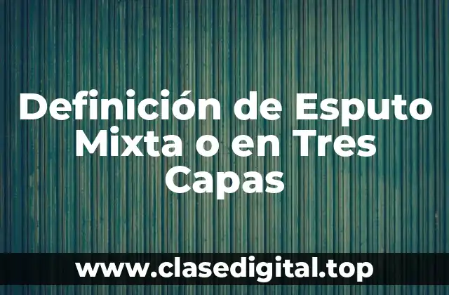 Definición de Esputo Mixta o en Tres Capas