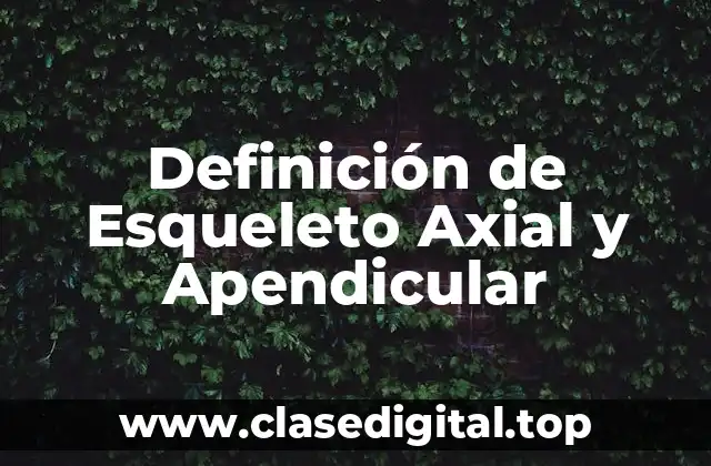 Definición de Esqueleto Axial y Apendicular