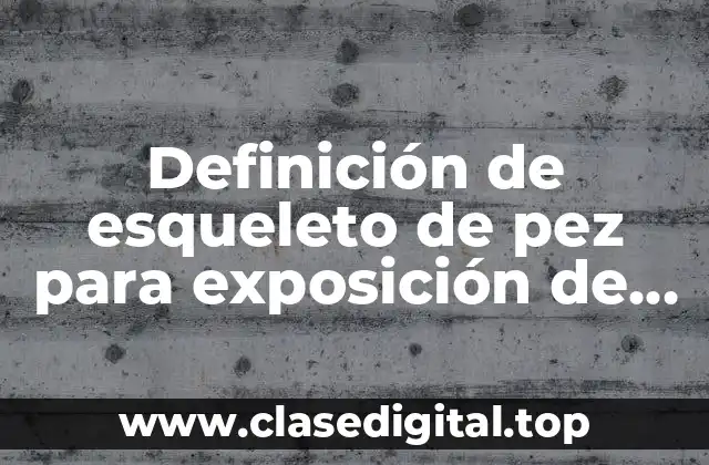 Definición de esqueleto de pez para exposición de niños